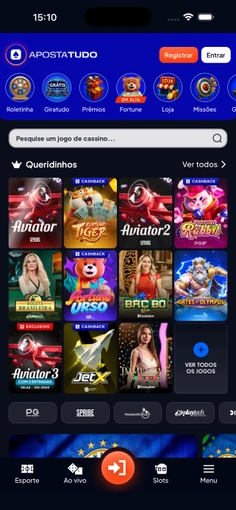 Cassino no aplicativo ApostaTudo